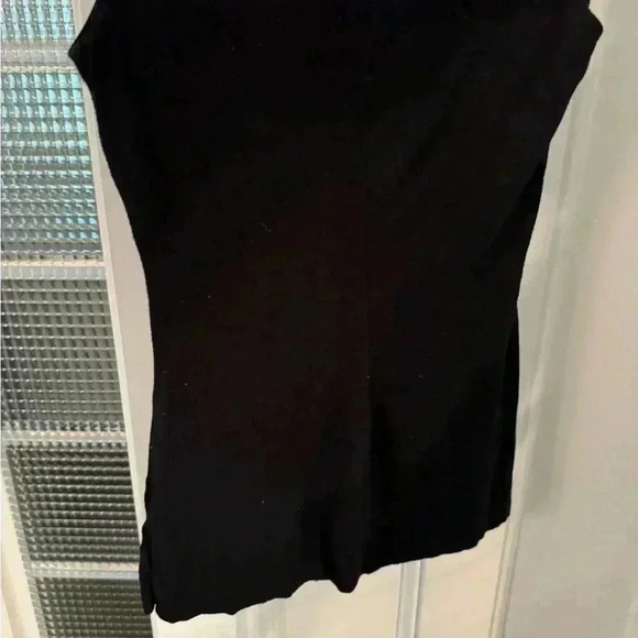 Bailey/44 black top with sheer cap sleeves and Sheer V-Front insert zip back XS - Picture 3 of 11